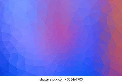 Multicolor blue, red polygonal illustration, which consist of triangles. Geometric background in Origami style with gradient. Triangular design for your business.
