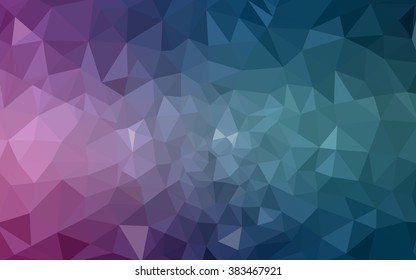 Multicolor blue, red polygonal illustration, which consist of triangles. Geometric background in Origami style with gradient. Triangular design for your business.