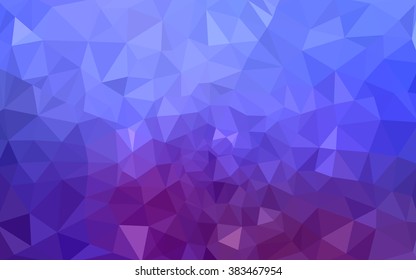 Multicolor blue, red polygonal illustration, which consist of triangles. Geometric background in Origami style with gradient. Triangular design for your business.