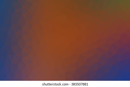 Multicolor blue, red polygonal illustration, which consist of triangles. Geometric background in Origami style with gradient. Triangular design for your business.