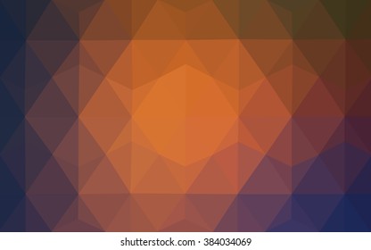 Multicolor blue, red polygonal illustration, which consist of triangles. Geometric background in Origami style with gradient. Triangular design for your business.