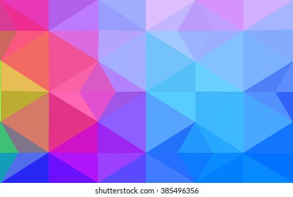 Multicolor blue, red polygonal illustration, which consist of triangles. Geometric background in Origami style with gradient. Triangular design for your business.