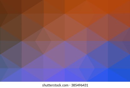 Multicolor blue, red polygonal illustration, which consist of triangles. Geometric background in Origami style with gradient. Triangular design for your business.