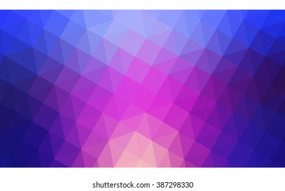 Multicolor blue, red polygonal illustration, which consist of triangles. Geometric background in Origami style with gradient. Triangular design for your business.
