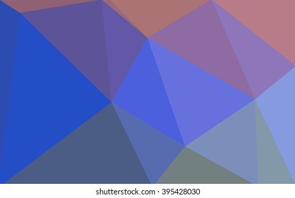 Multicolor blue, red polygonal illustration, which consist of triangles. Geometric background in Origami style with gradient. Triangular design for your business.