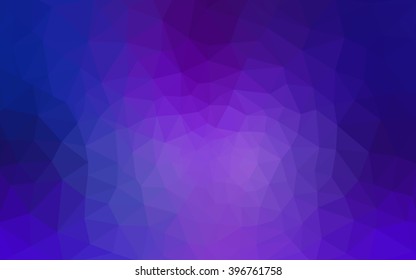 Multicolor blue, red polygonal illustration, which consist of triangles. Geometric background in Origami style with gradient. Triangular design for your business.