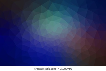 Multicolor blue, red polygonal illustration, which consist of triangles. Geometric background in Origami style with gradient. Triangular design for your business.