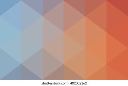 Multicolor blue, red polygonal illustration, which consist of triangles. Geometric background in Origami style with gradient. Triangular design for your business.