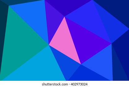 Multicolor blue, red polygonal illustration, which consist of triangles. Geometric background in Origami style with gradient. Triangular design for your business.