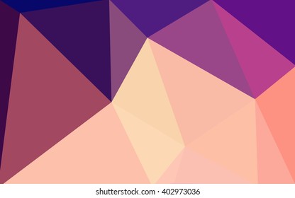 Multicolor blue, red polygonal illustration, which consist of triangles. Geometric background in Origami style with gradient. Triangular design for your business.
