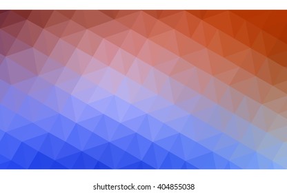 Multicolor blue, red polygonal illustration, which consist of triangles. Geometric background in Origami style with gradient. Triangular design for your business.