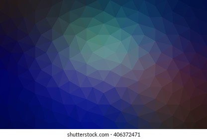 Multicolor blue, red polygonal illustration, which consist of triangles. Geometric background in Origami style with gradient. Triangular design for your business.