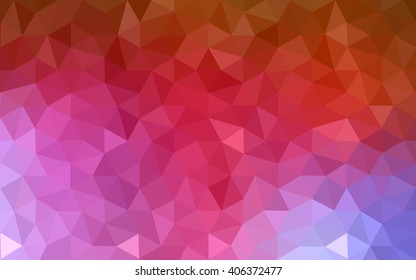 Multicolor blue, red polygonal illustration, which consist of triangles. Geometric background in Origami style with gradient. Triangular design for your business.