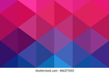 Multicolor blue, red polygonal illustration, which consist of triangles. Geometric background in Origami style with gradient. Triangular design for your business.
