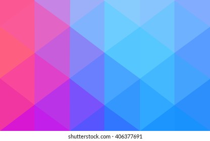 Multicolor blue, red polygonal illustration, which consist of triangles. Geometric background in Origami style with gradient. Triangular design for your business.