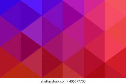 Multicolor blue, red polygonal illustration, which consist of triangles. Geometric background in Origami style with gradient. Triangular design for your business.