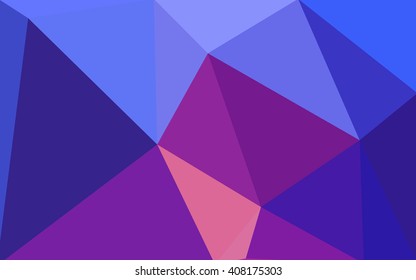 Multicolor blue, red polygonal illustration, which consist of triangles. Geometric background in Origami style with gradient. Triangular design for your business.