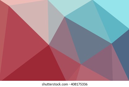 Multicolor blue, red polygonal illustration, which consist of triangles. Geometric background in Origami style with gradient. Triangular design for your business.