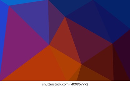 Multicolor blue, red polygonal illustration, which consist of triangles. Geometric background in Origami style with gradient. Triangular design for your business.