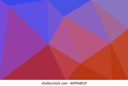 Multicolor blue, red polygonal illustration, which consist of triangles. Geometric background in Origami style with gradient. Triangular design for your business.