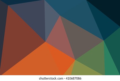 Multicolor blue, red polygonal illustration, which consist of triangles. Geometric background in Origami style with gradient. Triangular design for your business.