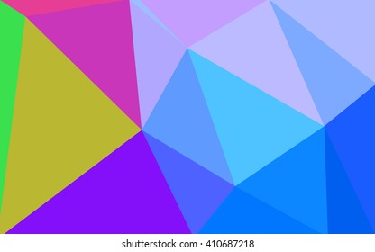 Multicolor blue, red polygonal illustration, which consist of triangles. Geometric background in Origami style with gradient. Triangular design for your business.