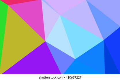 Multicolor blue, red polygonal illustration, which consist of triangles. Geometric background in Origami style with gradient. Triangular design for your business.
