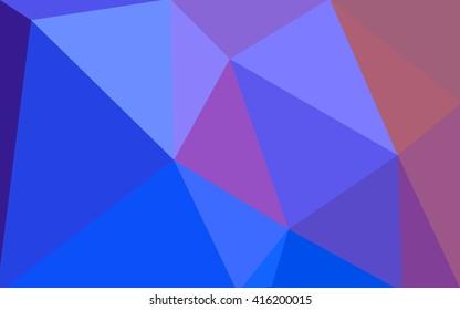 Multicolor blue, red polygonal illustration, which consist of triangles. Geometric background in Origami style with gradient. Triangular design for your business.