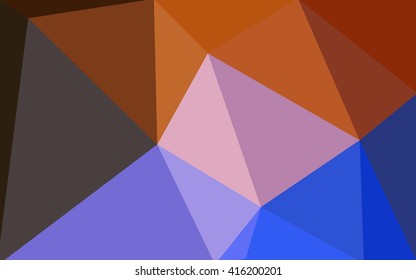 Multicolor blue, red polygonal illustration, which consist of triangles. Geometric background in Origami style with gradient. Triangular design for your business.