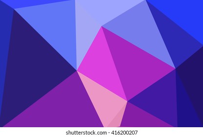 Multicolor blue, red polygonal illustration, which consist of triangles. Geometric background in Origami style with gradient. Triangular design for your business.