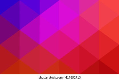 Multicolor blue, red polygonal illustration, which consist of triangles. Geometric background in Origami style with gradient. Triangular design for your business.