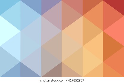 Multicolor blue, red polygonal illustration, which consist of triangles. Geometric background in Origami style with gradient. Triangular design for your business.