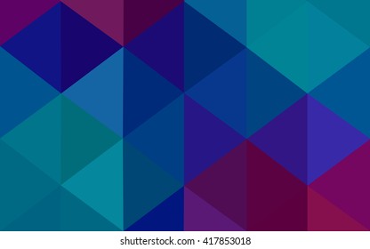 Multicolor blue, red polygonal illustration, which consist of triangles. Geometric background in Origami style with gradient. Triangular design for your business.