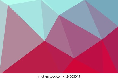 Multicolor blue, red polygonal illustration, which consist of triangles. Geometric background in Origami style with gradient. Triangular design for your business.