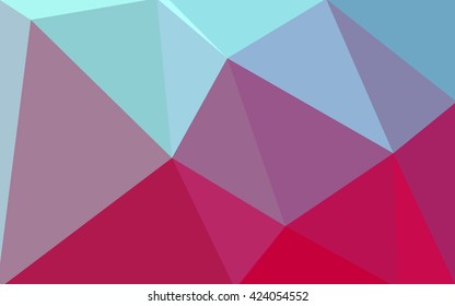 Multicolor blue, red polygonal illustration, which consist of triangles. Geometric background in Origami style with gradient. Triangular design for your business.