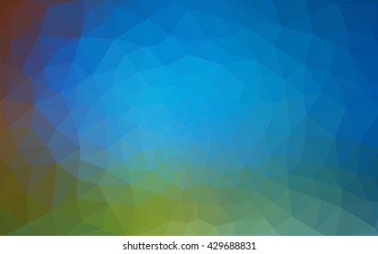 Multicolor blue, red polygonal illustration, which consist of triangles. Geometric background in Origami style with gradient. Triangular design for your business.