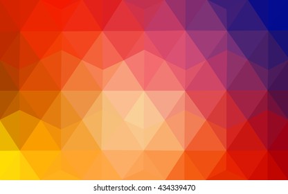 Multicolor blue, red polygonal illustration, which consist of triangles. Geometric background in Origami style with gradient. Triangular design for your business.