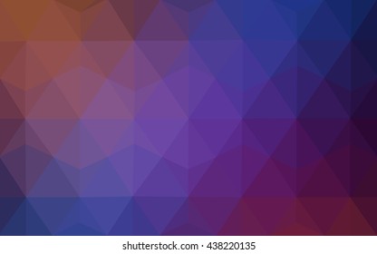 Multicolor blue, red polygonal illustration, which consist of triangles. Geometric background in Origami style with gradient. Triangular design for your business.