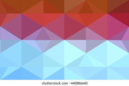 Multicolor blue, red polygonal illustration, which consist of triangles. Geometric background in Origami style with gradient. Triangular design for your business.