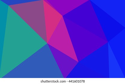 Multicolor blue, red polygonal illustration, which consist of triangles. Geometric background in Origami style with gradient. Triangular design for your business.