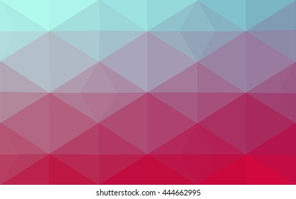 Multicolor blue, red polygonal illustration, which consist of triangles. Geometric background in Origami style with gradient. Triangular design for your business.