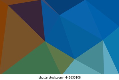 Multicolor blue, red polygonal illustration, which consist of triangles. 