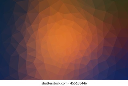 Multicolor blue, red polygonal illustration, which consist of triangles. Geometric background in Origami style with gradient. Triangular design for your business.