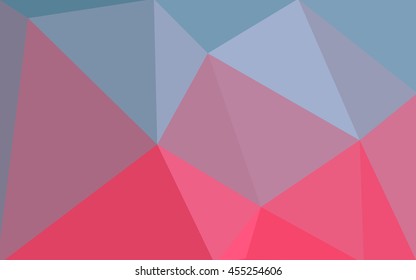 Multicolor blue, red polygonal illustration, which consist of triangles. Geometric background in Origami style with gradient. Triangular design for your business.
