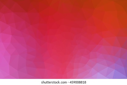 Multicolor blue, red polygonal illustration, which consist of triangles. Geometric background in Origami style with gradient. Triangular design for your business.