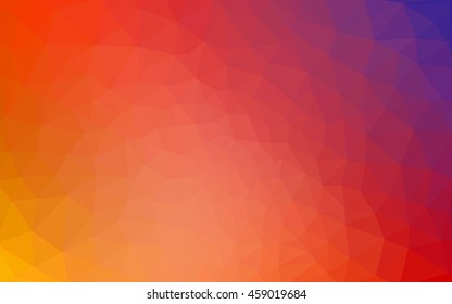 Multicolor blue, red polygonal illustration, which consist of triangles. Geometric background in Origami style with gradient. Triangular design for your business.
