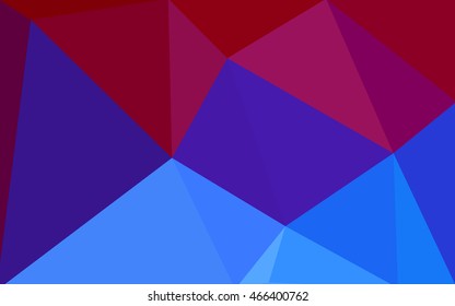 Multicolor blue, red polygonal illustration, which consist of triangles. Geometric background in Origami style with gradient. Triangular design for your business.
