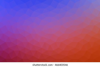 Multicolor blue, red polygonal illustration, which consist of triangles. Geometric background in Origami style with gradient. Triangular design for your business.