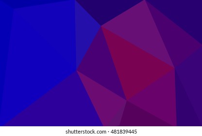 Multicolor blue, red polygonal illustration, which consist of triangles. Geometric background in Origami style with gradient. Triangular design for your business.