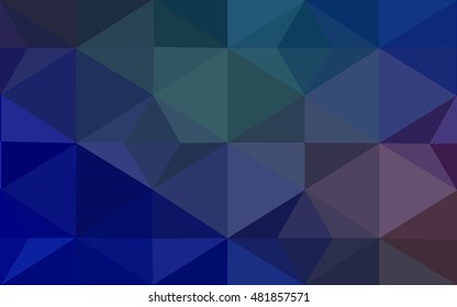 Multicolor blue, red polygonal illustration, which consist of triangles. Geometric background in Origami style with gradient. Triangular design for your business.